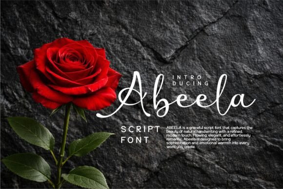 Abeela: A Script Font for Elegant Web Design