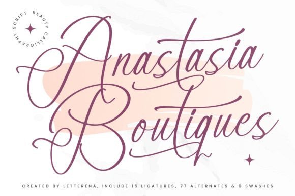Anastasia Boutiques: A Script Font for Creative Crafters