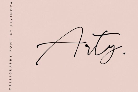 Arty Brush Calligraphy Font for Web Design