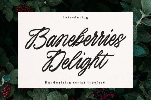 Baneberries Delight: A Font for Elegant Whimsy