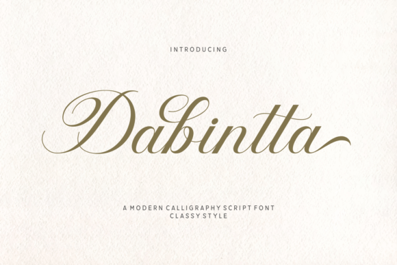 Dabintta: A Modern Script Font for Handmade Creations