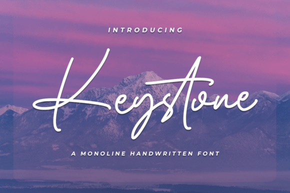 Keystone: A Modern Script Font for Handmade Creations