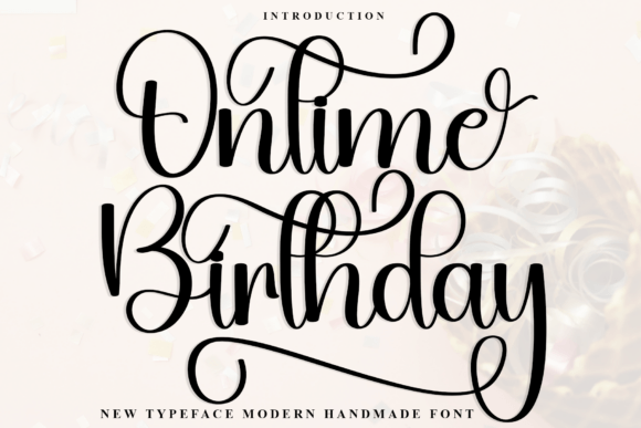 Ontime Birthday: A Script Font for Impactful Digital Design