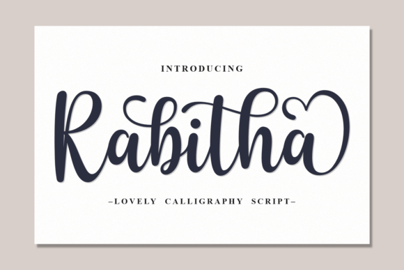 Rabitha: A Script Font for Editorial Elegance