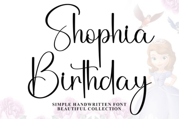 Shophia Birthday Font for Editorial Design